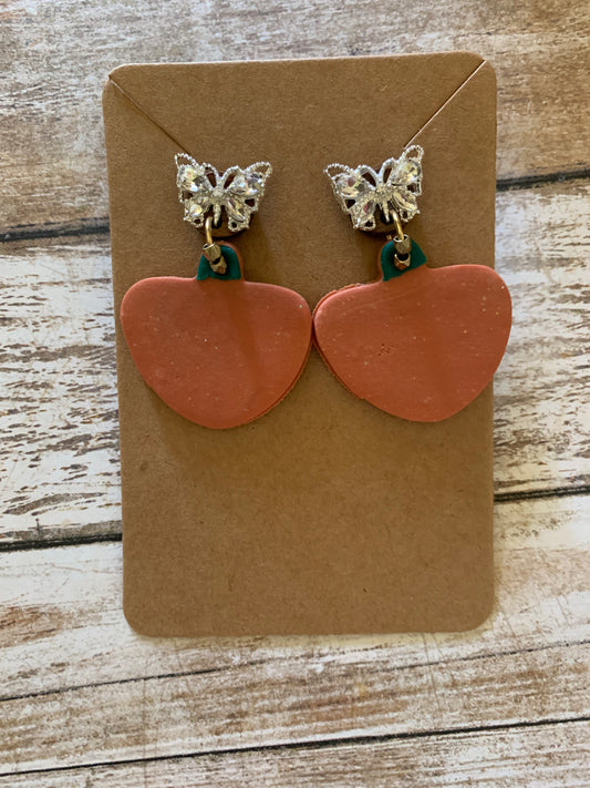 Butterfly Earrings - Pumpkin